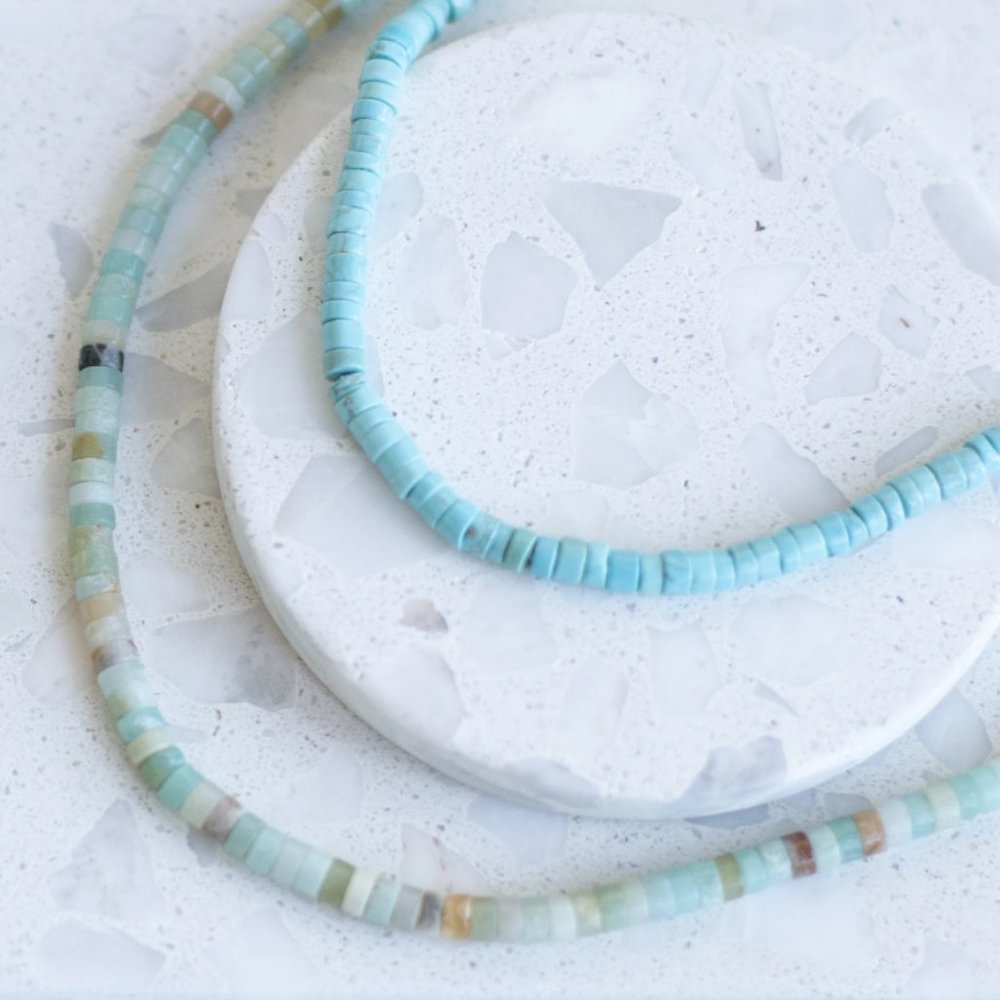 Victoria Emerson Amazonite Boho Necklace - 14k gold plating - Picture 3 of 5